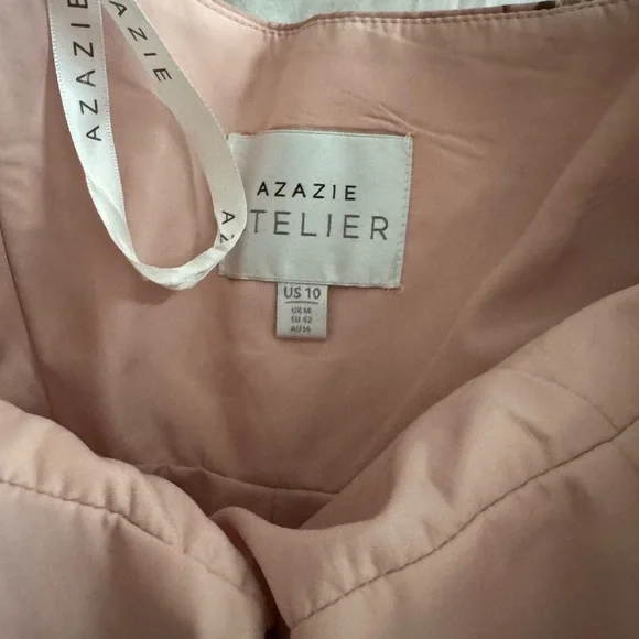 Azazie Floral Maxi Dress in Pink and Green - Picture 5 of 5